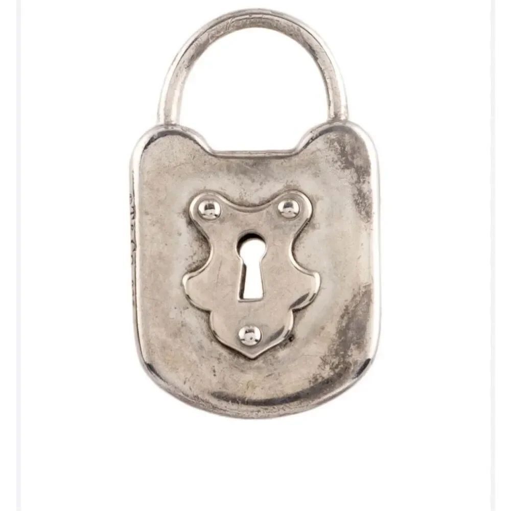 Tiffany & Co. Sterling Silver Hammered Lock Pendant